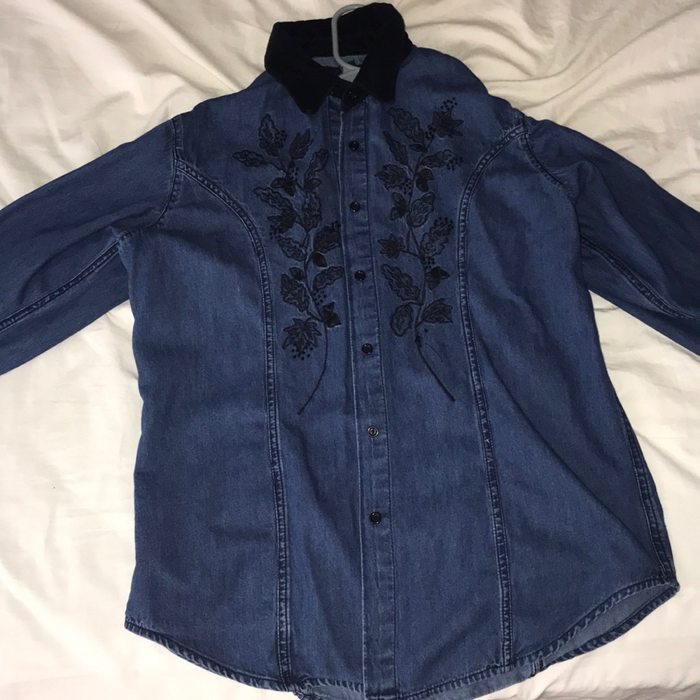 Collared Denim Thin Jacket